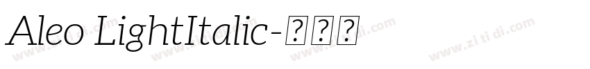 Aleo LightItalic字体转换